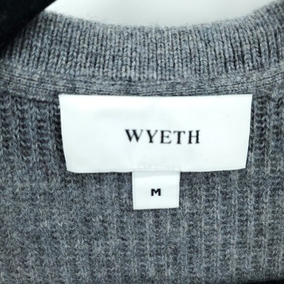 Wyeth Presidio Wool/Cashmere Midi Polo Neck Sweater Dress M Gray - Picture 4 of 16